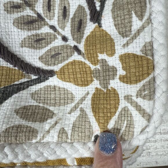 Yellow Embroidered Claudia Pillow Covers 20x20 (Set Of 2) Kirkland's Floral - Picture 14 of 16